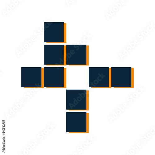 crossword icons symbol vector elements for infographic web