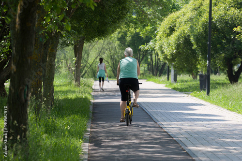 By bike