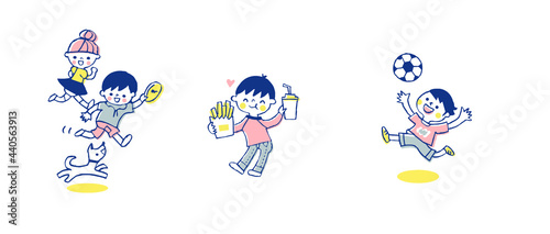 元気な子供　セット