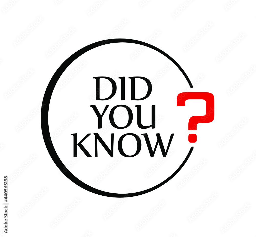 did you know sign on white background did you know sign on white background