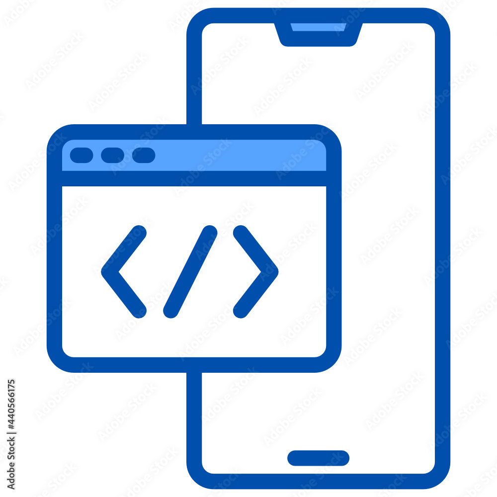 Coding blue style icon Coding blue style icon