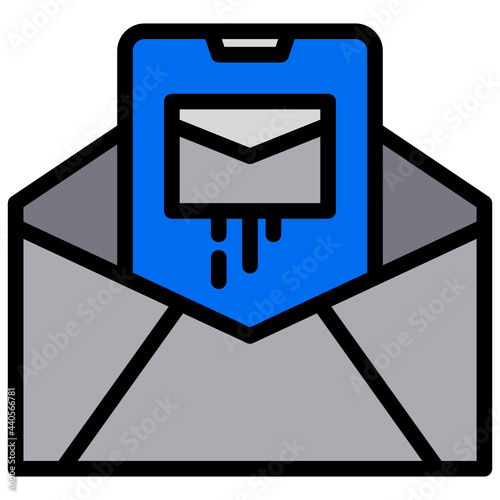 Email color line style icon