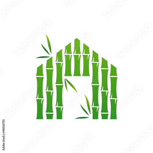 House Bamboo logo vector template, Creative Bamboo logo design concepts photo