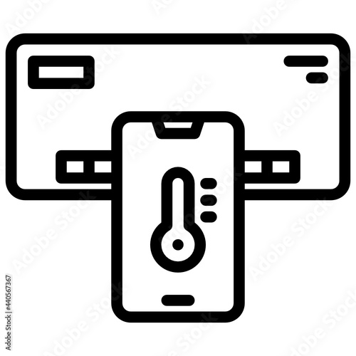 Air conditioner outline style icon