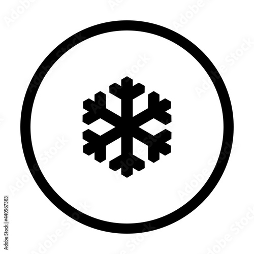 Schneeflocke und Kreis