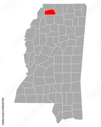 Karte von Tate in Mississippi