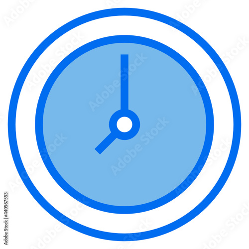 Free Download Clock blue line icon - GFXLoad