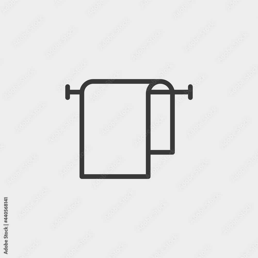 Towel icon isolated on background. Spa symbol modern, simple, vector, icon for website design, mobile app, ui. Vector Illustration Towel icon isolated on background. Spa symbol modern, simple, vector, icon for website design, mobile app, ui. Vector Illustration