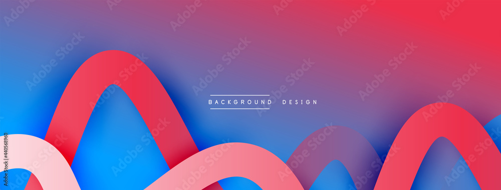 Abstract gradient background with wave line with shadow effect. Geometric composition. 3D shadow effects and fluid gradients Abstract gradient background with wave line with shadow effect. Geometric composition. 3D shadow effects and fluid gradients