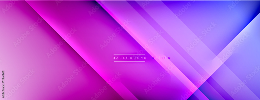 Abstract background - lines composition created with lights and shadows. Technology or business digital template. Trendy simple fluid color gradient abstract background with dynamic