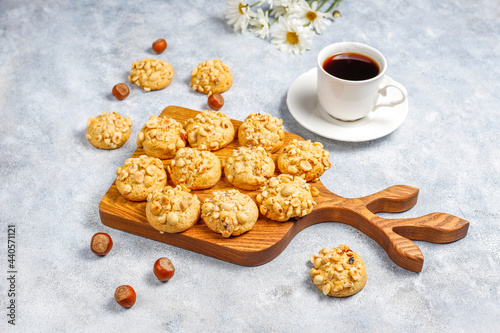 Homemade delicious organic hazelnut cookies.