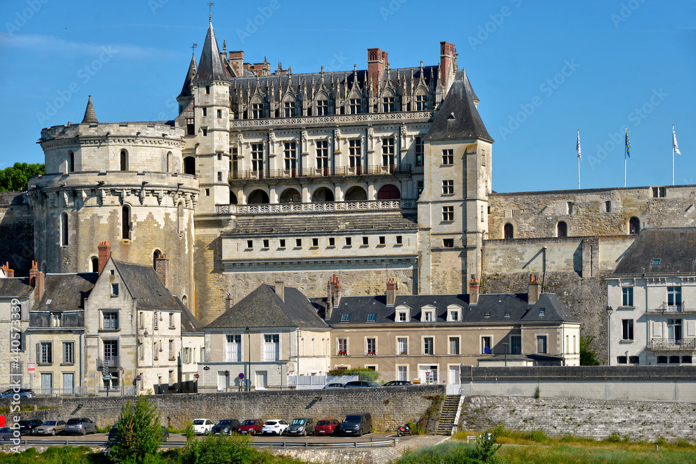 Magnificent castle of Amboise, a commune in the Indre-et-Loire department in central France. Magnificent castle of Amboise, a commune in the Indre-et-Loire department in central France.
