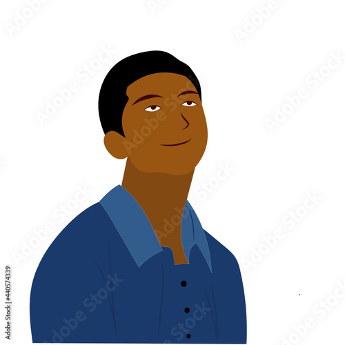 Man looking up with smiling vector
