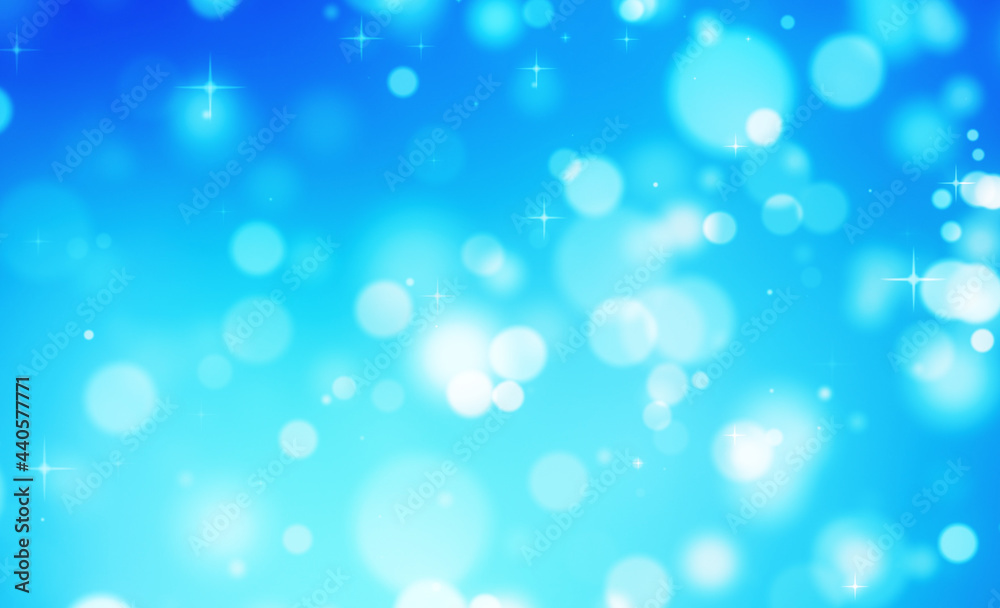Abstract Blue Bokeh Partice background 