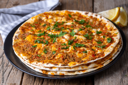 Turkish foods; Turkish pizz...