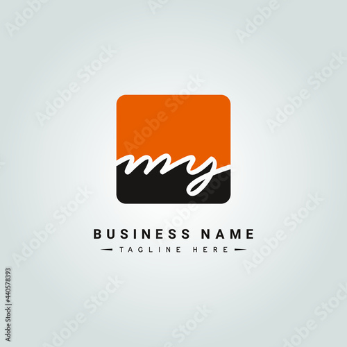 Initial Letter MY Logo - Minimal Signature Logo photo