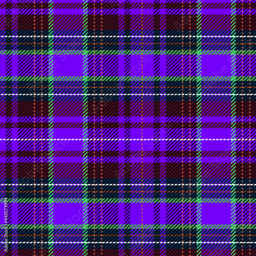 Plaid seamless patterns set. Fashion textile cloth, plaid fabric, vector illustration.
