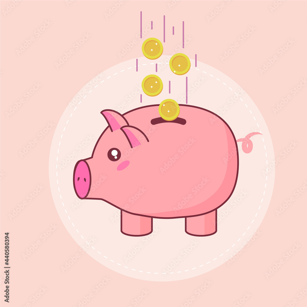 pink kawaii piggy bank investment pink kawaii piggy bank investment