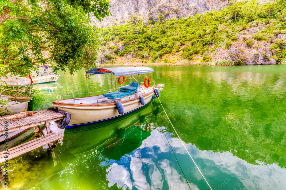 Dalyan canal view. Dalyan is populer tourist destination in Turkey.