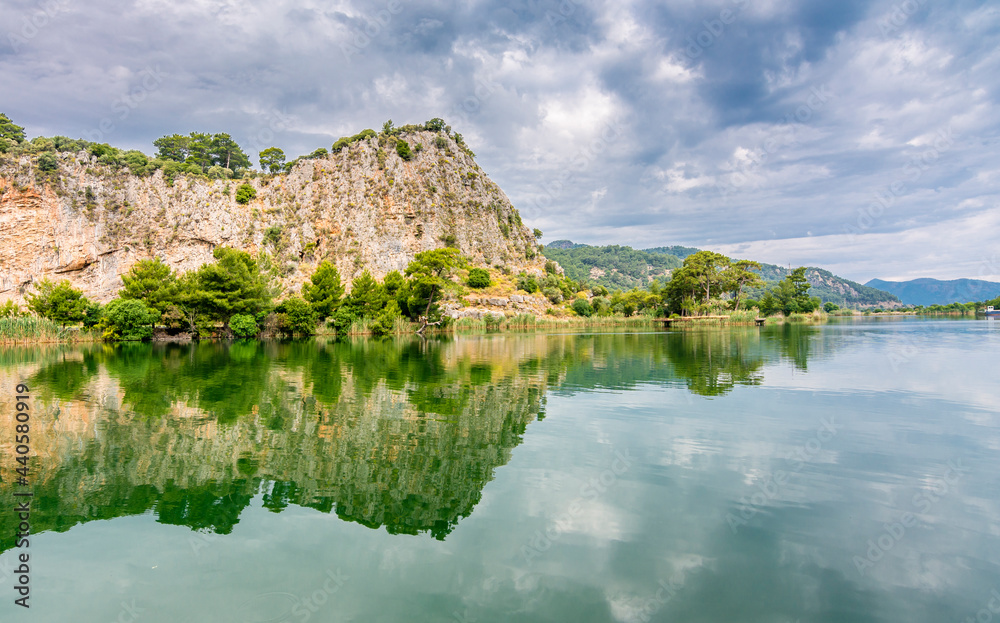 Fototapeta premium Dalyan canal view. Dalyan is populer tourist destination in Turkey.
