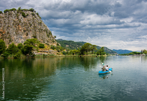 Dalyan canal view. Dalyan is populer tourist destination in Turkey. © nejdetduzen