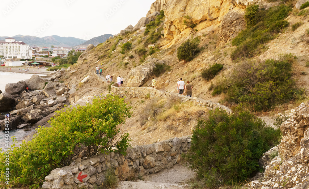 Alchak-Kaya ecological trail in Sudak in the Crimea Alchak-Kaya ecological trail in Sudak in the Crimea