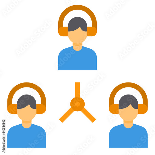 Team flat icon