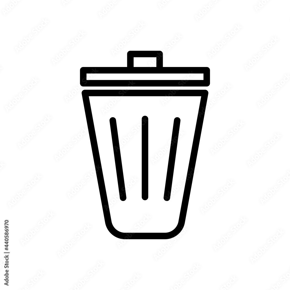 trash icon line style vector for your web design trash icon line style vector for your web design