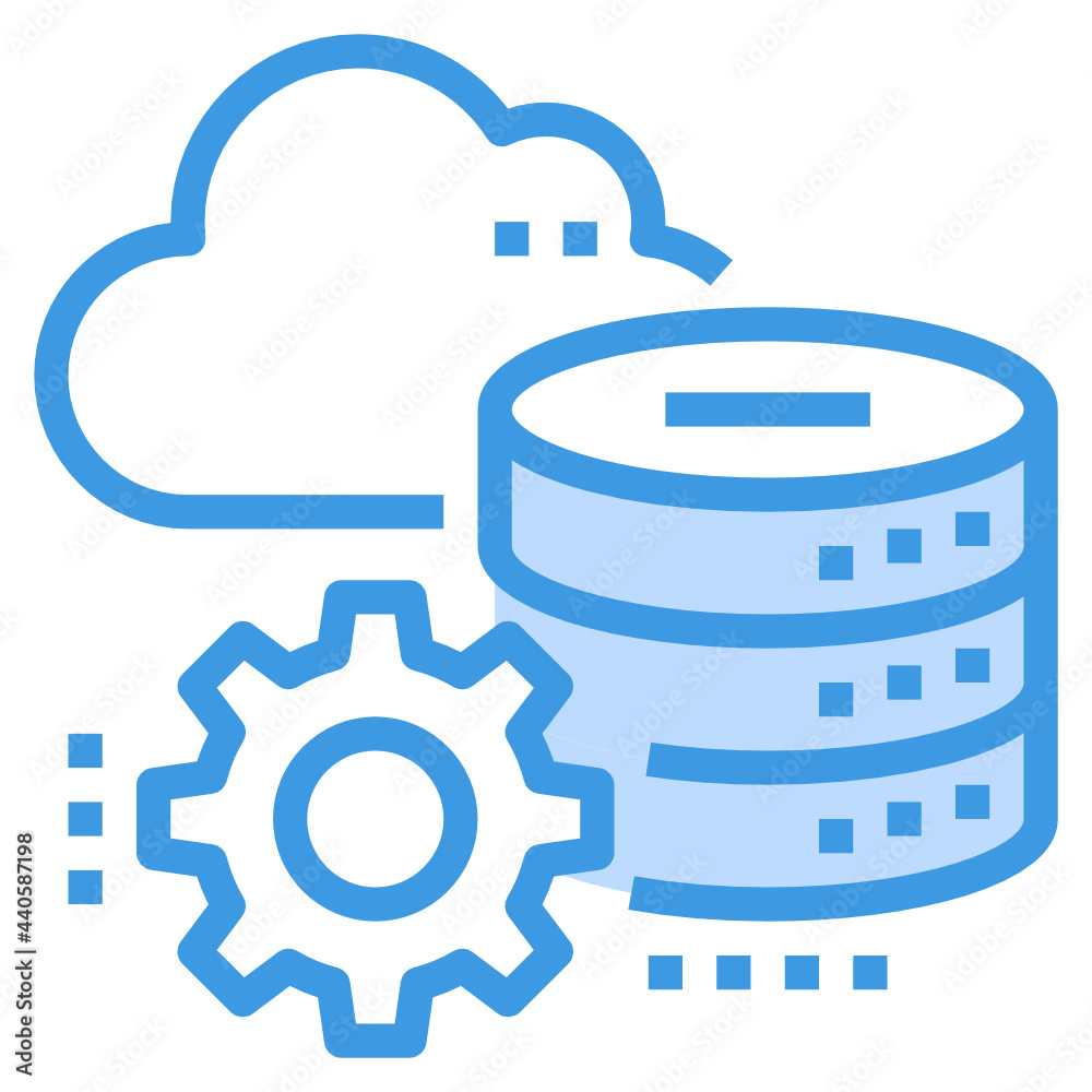 Server blue outline icon Server blue outline icon