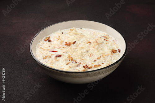 Canvas Print Khir or kheer payasam also known as Sheer Khurma Seviyan consumed especially on Eid or any other festival in india/asia