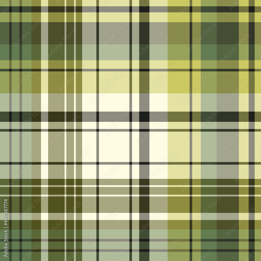 Seamless pattern in green colors for plaid, fabric, textile, clothes, tablecloth and other things. Vector image.