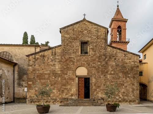 The ancient church of Santa Maria Assunta in Fabbrica di Peccioli, Pisa, Italy photo