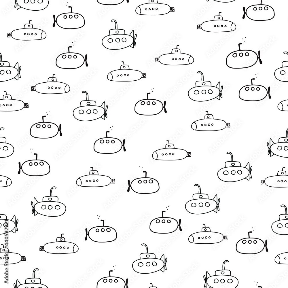 Seamless pattern.Ship. Cartoon style. Vector image for children. Can be used on posters, invitations, textiles, t-shirts, flyers, and so on Seamless pattern.Ship. Cartoon style. Vector image for children. Can be used on posters, invitations, textiles, t-shirts, flyers, and so on