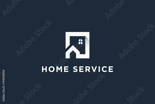 Home logo design vector illustration. Home house suitable for house service and cleaning company logos.