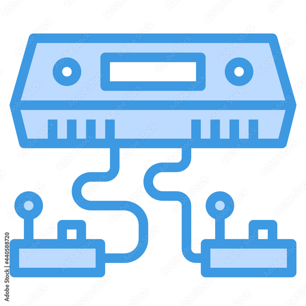 Game Console blue outline icon Game Console blue outline icon