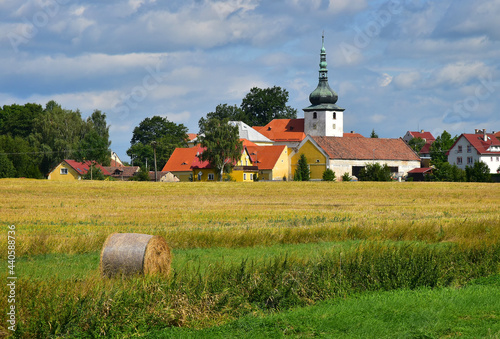 village building rural architecture czech landscape