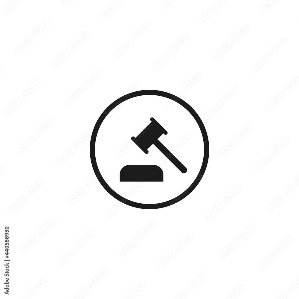 Hammer judge icon. Vector illustration for graphic design, Web, UI, app. Hammer judge icon. Vector illustration for graphic design, Web, UI, app.
