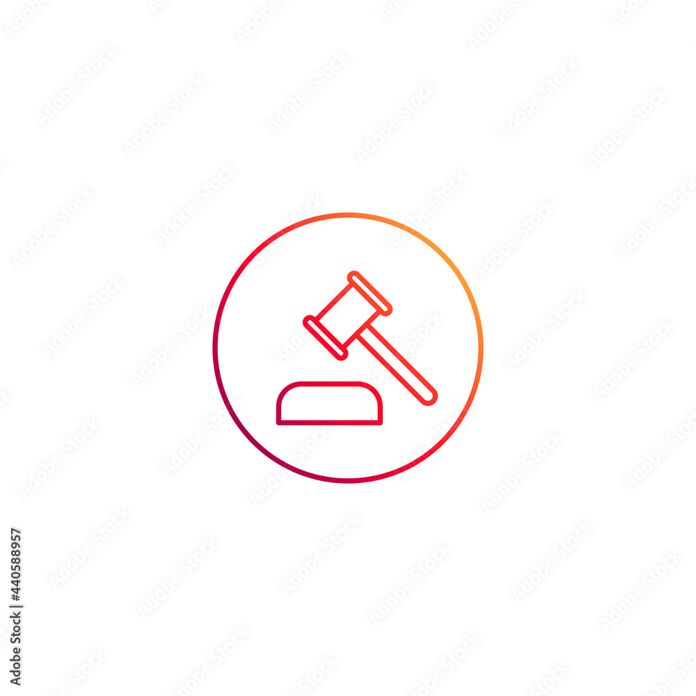Hammer judge icon. Vector illustration for graphic design, Web, UI, app. Hammer judge icon. Vector illustration for graphic design, Web, UI, app.