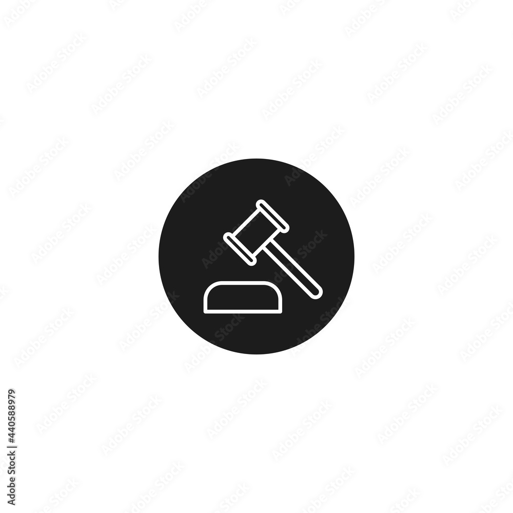 Hammer judge icon. Vector illustration for graphic design, Web, UI, app. Hammer judge icon. Vector illustration for graphic design, Web, UI, app.