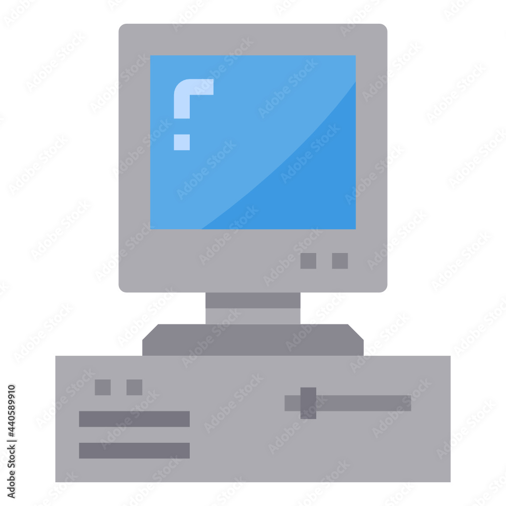 Computer flat icon Computer flat icon