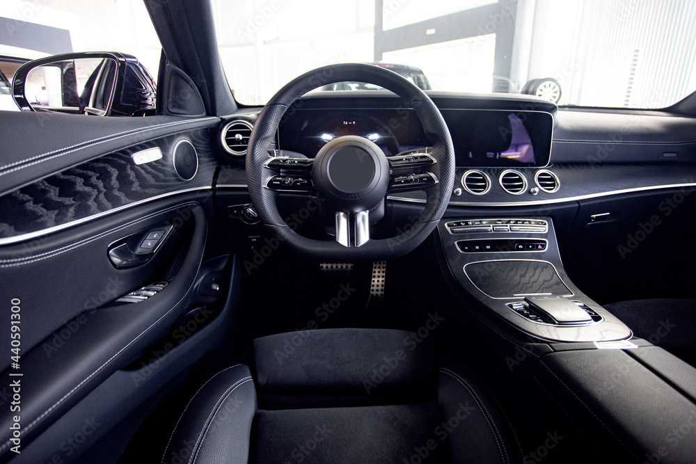  interior of luxury car