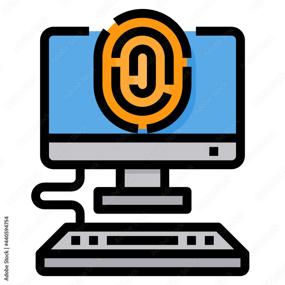 Finger Scan filled outline icon Finger Scan filled outline icon