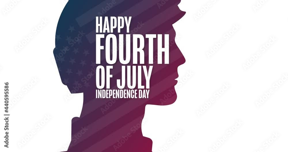 Happy Independence Day. 4th of July. Flat holiday animation. Motion graphic design. Happy Independence Day. 4th of July. Flat holiday animation. Motion graphic design.