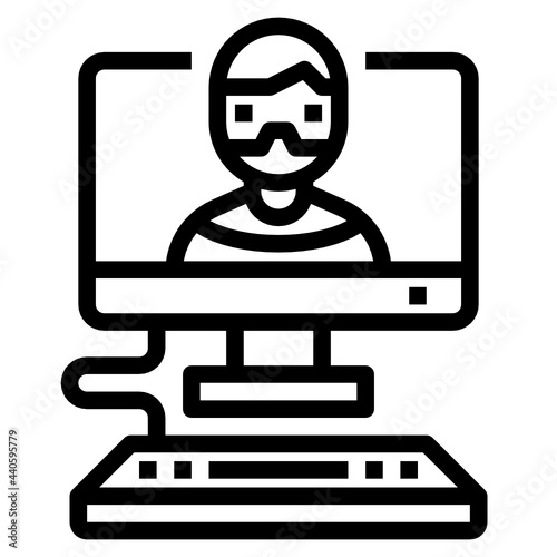 Hacker outline icon