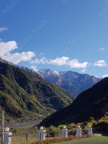 Caucasus mountains landscape in Azerbaijan