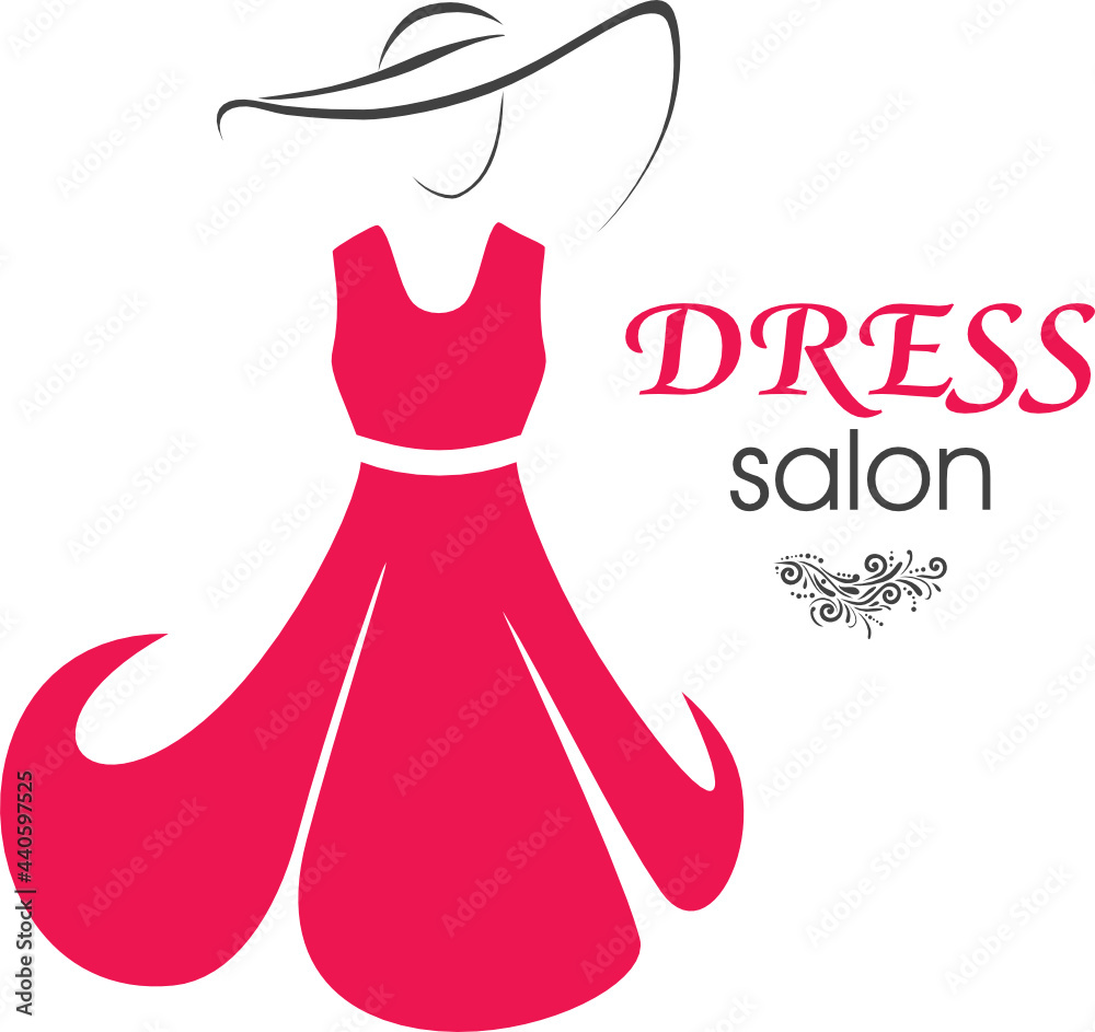 Obraz premium Stylish logo design for dress salon