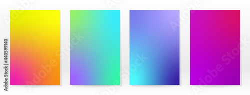 Minimal Poster. Pastel Soft. Rainbow Gradient Set.