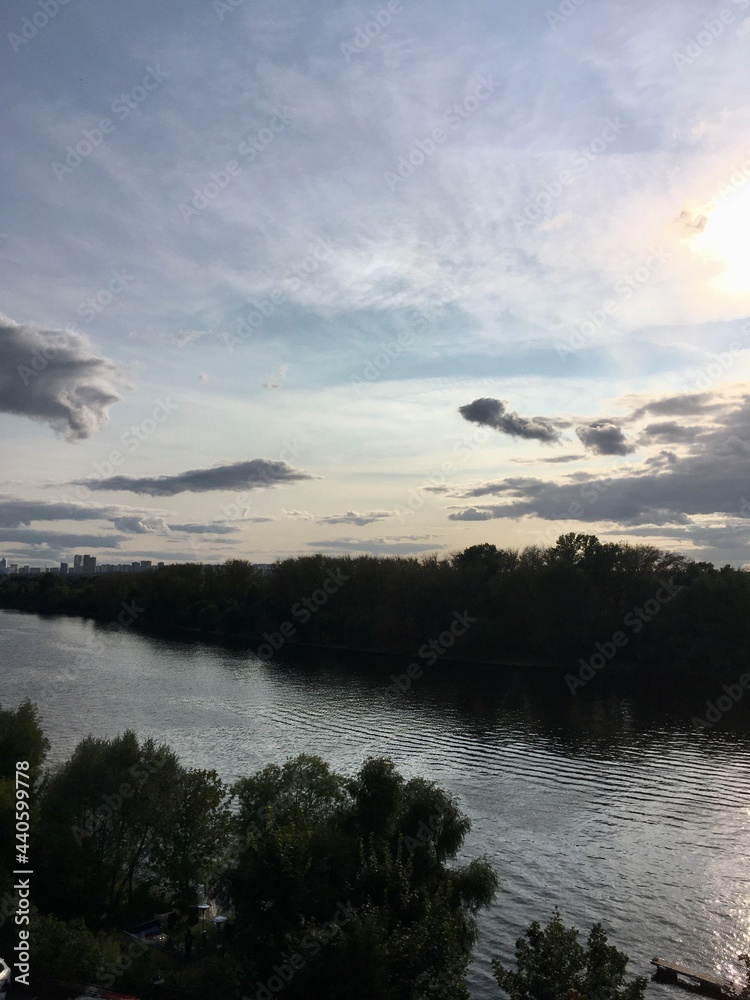 Sunset over the river / Закат на реке (ByKate)