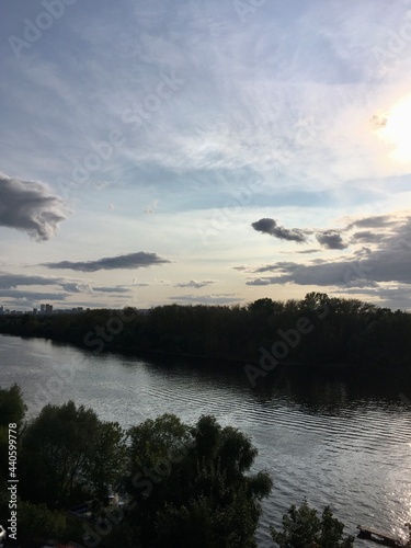Fototapeta Naklejka Na Ścianę i Meble -  Sunset over the river / Закат на реке (ByKate)