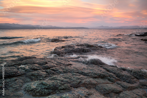 beautiful sunset over the sea